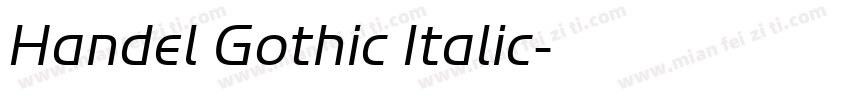 Handel Gothic Italic字体转换
